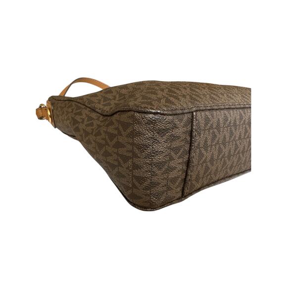 Michael Kors Brown Signature Crossbody Bag Logo Print Adjustable Strap+Dust Bag - Picture 8 of 13
